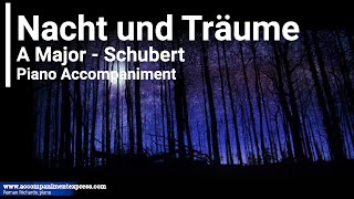 Nacht und Träume A Major Piano Accompaniment - Schubert