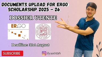 Documents upload on Dossier Utente 2025 | Ergo scholarship | Regional scholarship