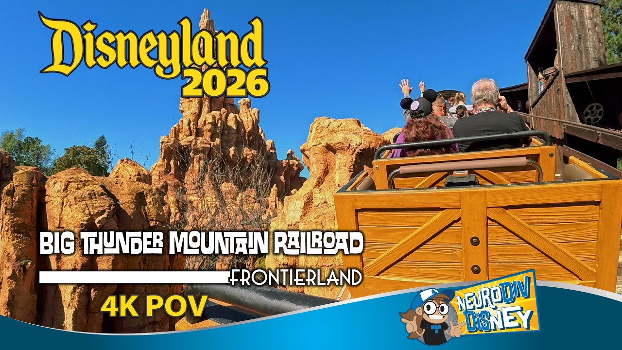 Big Thunder Mountain at Disneyland Park | NEW CAMERA TEST | Sights and Sounds 4K POV | New 2026