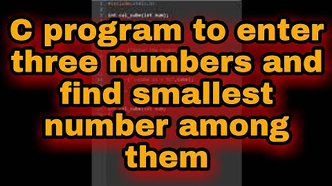 C program to enter three numbers and find smallest number among them || #shorts #reels #code #coding