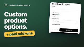 Add Custom Product Options & Price Add-ons to Shopify | Everfield