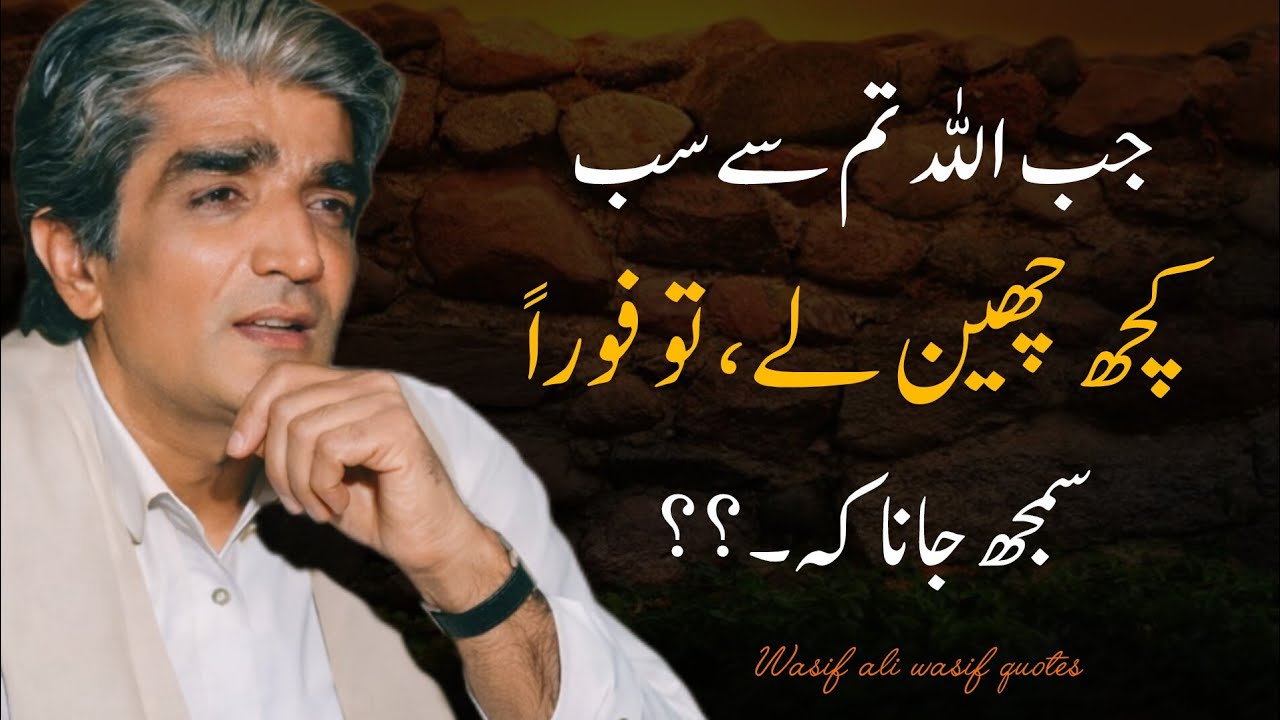 When Allah Takes everything From You.| The Painful Truths of Life.| Deep Urdu quotes of wasif ali.