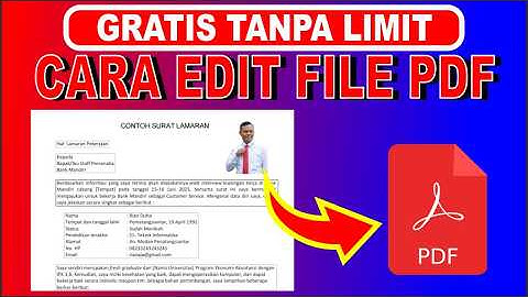 Cara Edit File PDF Dengan Aplikasi Gratis | Edit Dokumen PDF