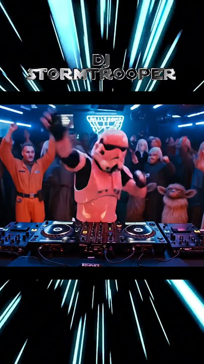 DJ Stormtrooper gets caught by Vader playing in a rebel club