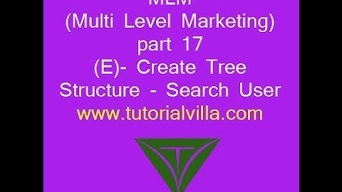 MLM(Multi Level Marketing) website using php part 17(E) - Create Tree Structure - Search User