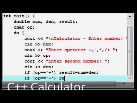 C++ Calculator Programing - YouTube