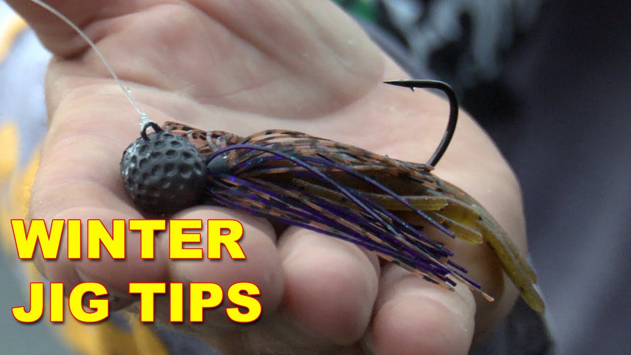 Winter Bass Fishing with Jigs, Video