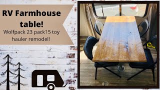 Farm Table for a Wolf Pack Toy Hauler!