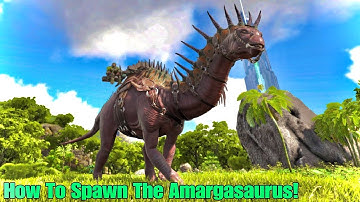 How To Spawn The Amargasaurus in Ark Lost island!