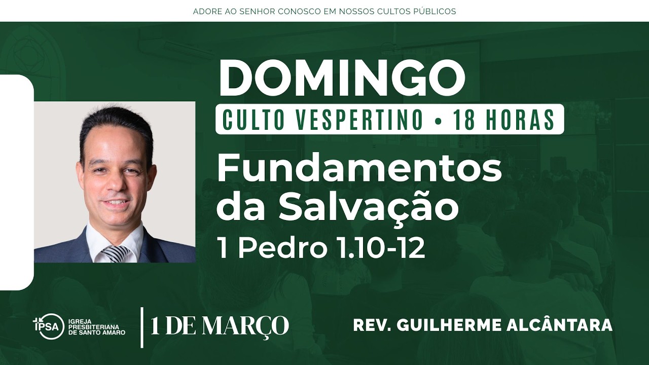 🔴 Culto Vespertino | 01/03 | 18h - Rev. Guilherme Alcântara