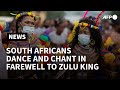 South Africans dance and chant in farewell ceremony for Zulu king Goodwill Zwelithini | AFP