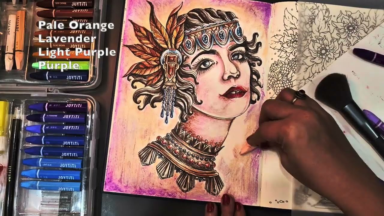 Midnight Masquerade by Hanna Karlzon | Derwent Lightfast & Joytiti Oil Pastels |