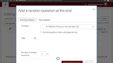 Adding Random Questions from a Question Bank