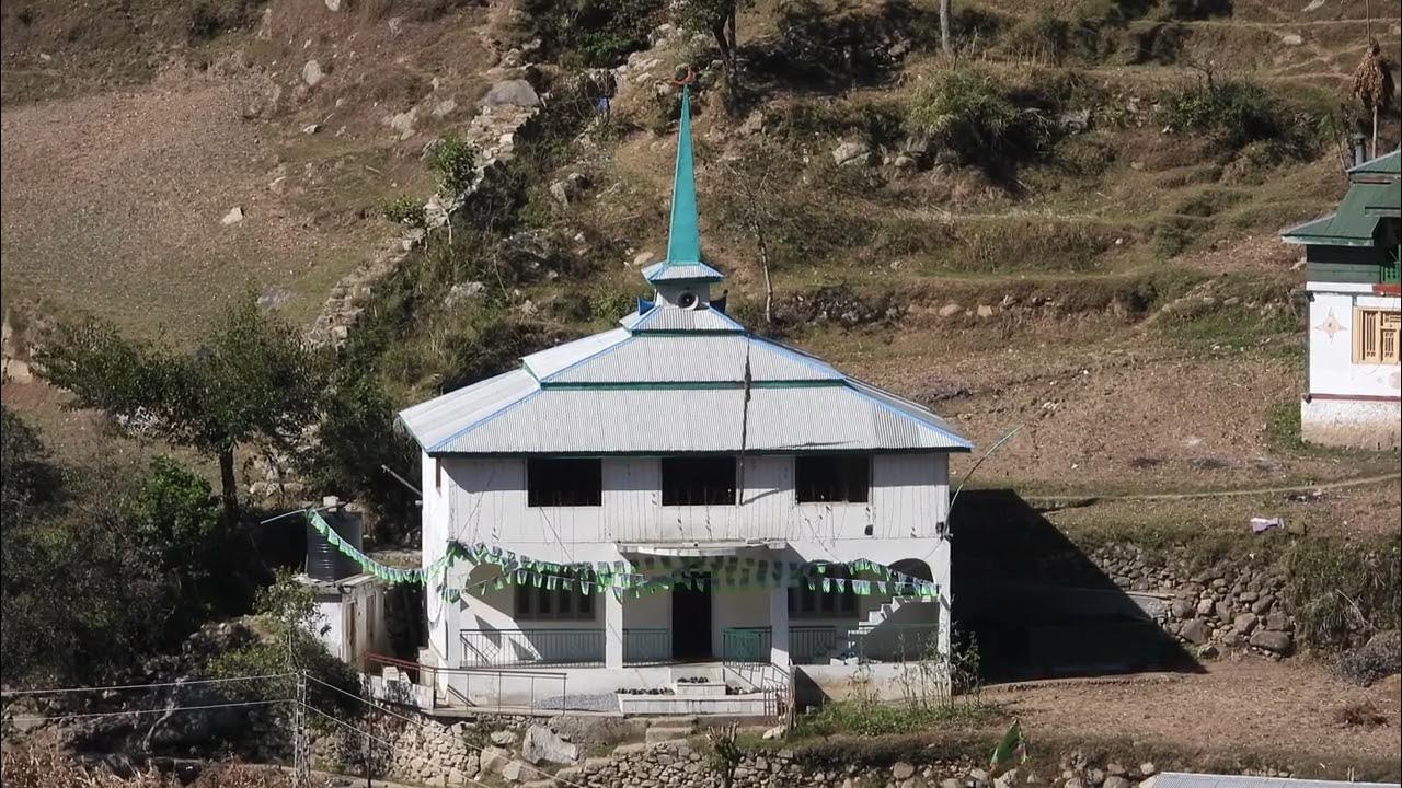 A Mosque in the scenic Lower Neelum valley area in Pakistan seen from
