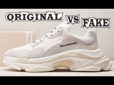 Real vs Fake Balenciaga Triple S Sneakers in ytube pk