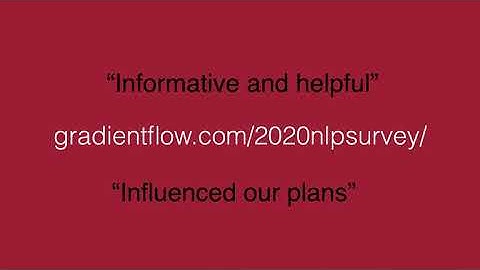 2020 NLP Industry Survey Report (from Gradient Flow)