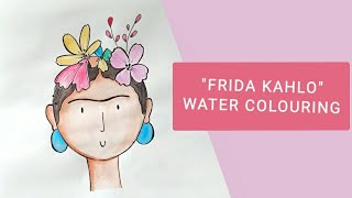 Frida Kahlo | Water colouring #shorts