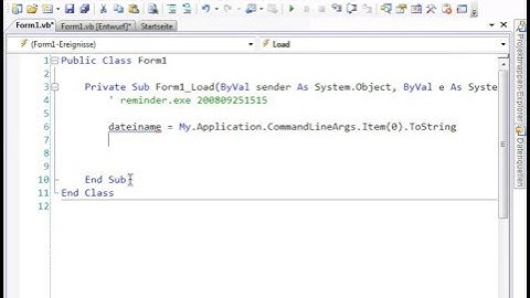 SV-Reminder (Visual Basic 2008 1-87) (Teil 1 von 2)