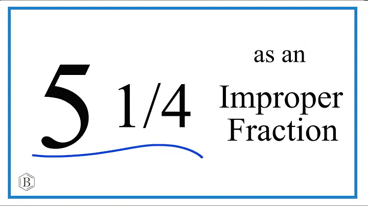 Write the Mixed Number 5 1/4 as an Improper Fraction