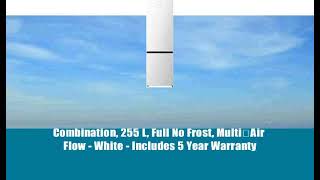 HCNFHS255E++ Fridge-Freezer Combination, 255 L, Full No Frost, MultiAir Flow - White -