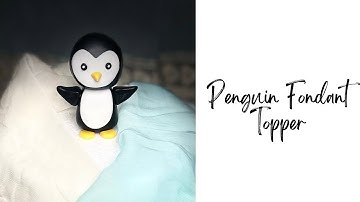 Penguin fondant topper||penguin||fondant toppers||easy fondant topper.