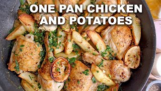 One Pan Roasted Lemon Chicken & Potatoes  Best I've Ever Made!