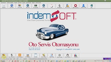 indemSOFT Oto Servis Programı  İş Emri Açma ve Fatura Kesme