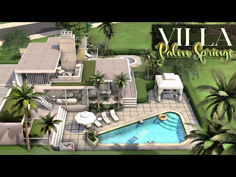 Видео: VILLA PALM SPRINGS + CC LIST | Mid-Century Modern Design | The Sims 4: Speed Build