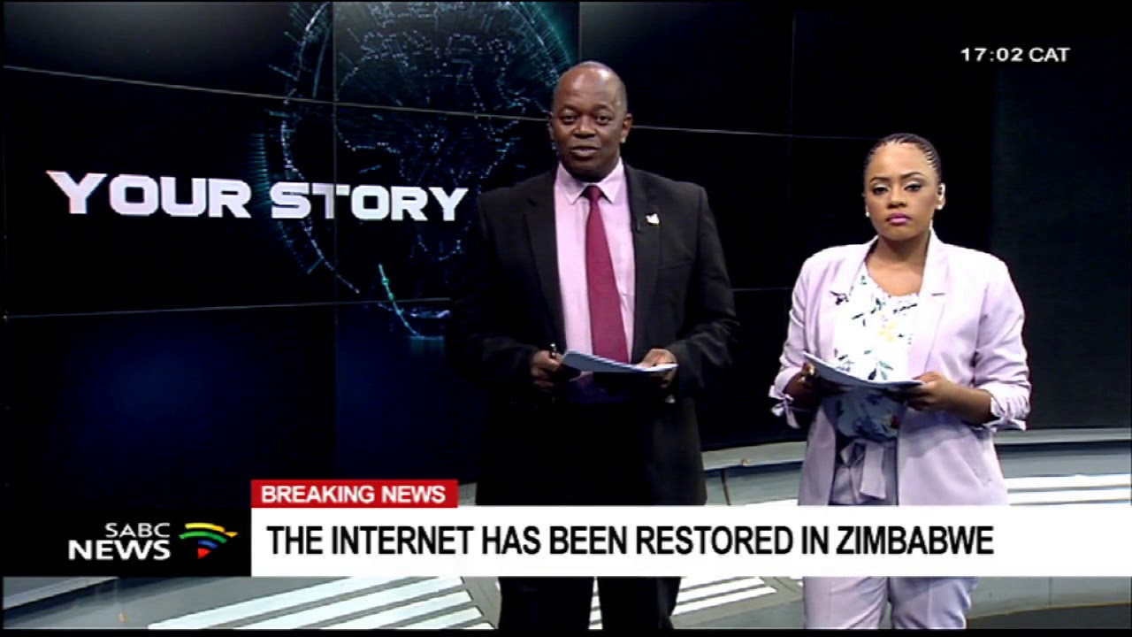 Breaking News Internet Restored In Zimbabwe Youtube Breaking News Internet Restored In Zimbabwe Youtube