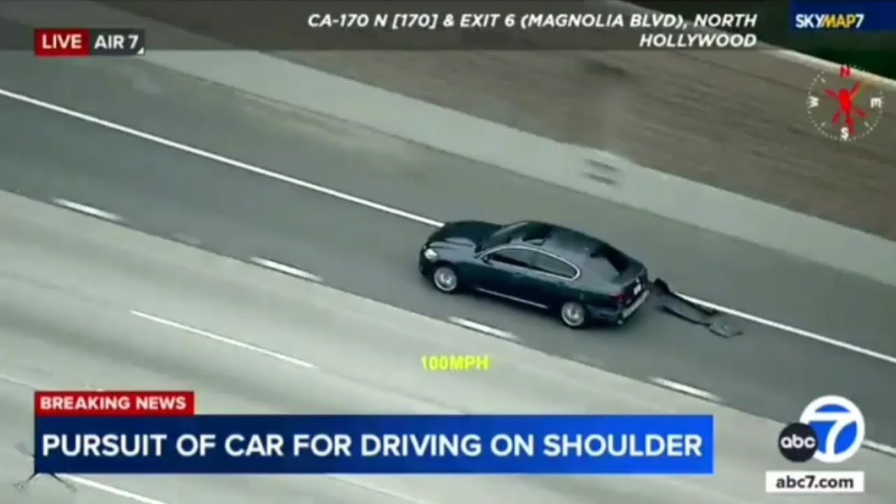 CHP attempt PIT maneuver during chase; driver hits 100 MPH with bumper ...