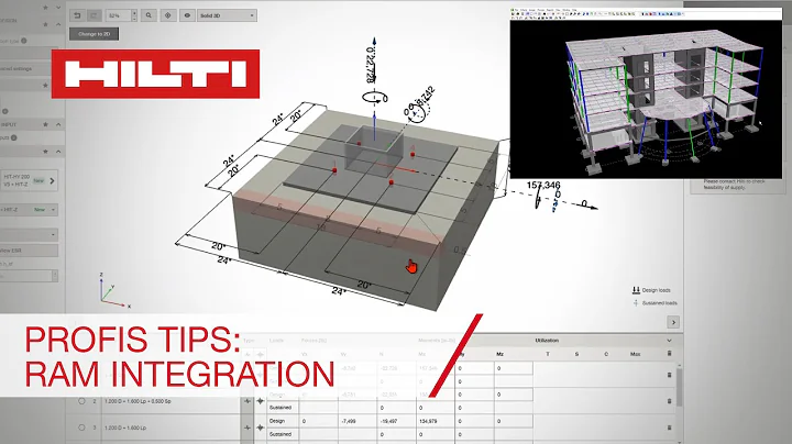 Hilti PROFIS Engineering anchor design software tips - RAM structural design software integration
