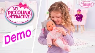 Видео: Bayer Piccolina интерактивная кукла, 38см