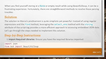 Extracting JSON from HTML with BeautifulSoup: A Guide to Parsing Data