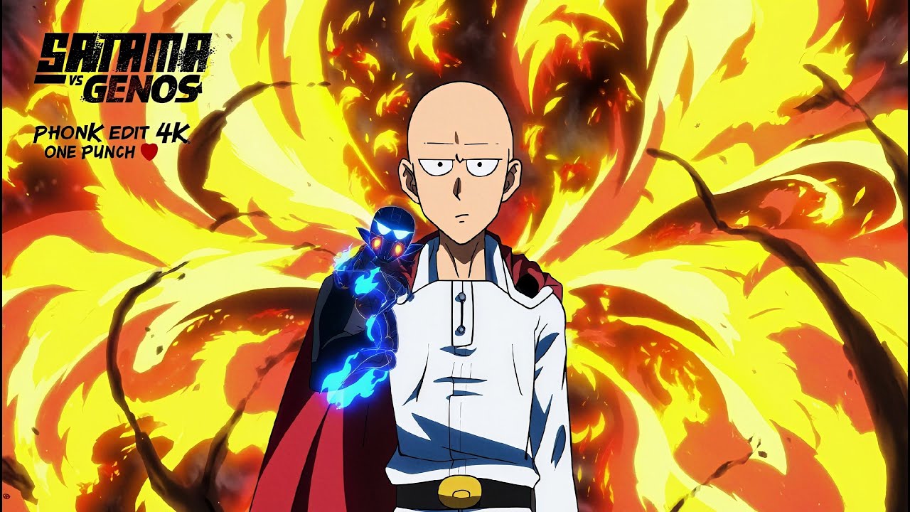 Saitama vs Genos FULL Fight 🔥 Phonk Edit | One Punch Man Season 2 | 2K