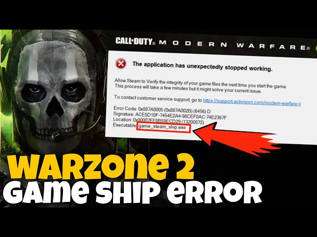 How to Call of Duty Modern Warfare 2.0 Game Steam Ship Exe Error 