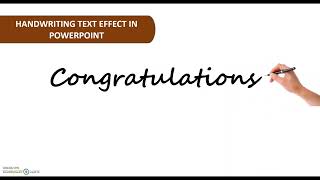 Create a Handwriting Effect in PowerPoint Using Animations