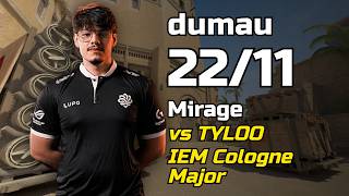 dumau (22/11) vs TYLOO (Mirage) – IEM Cologne Major 2026 – CS2 POV
