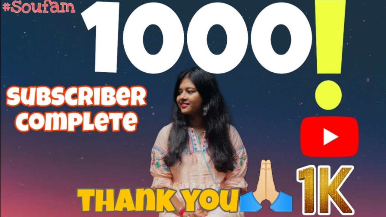 1k Subscriber's special video |THANK YOU For 1k Subscriber| Thank you ...