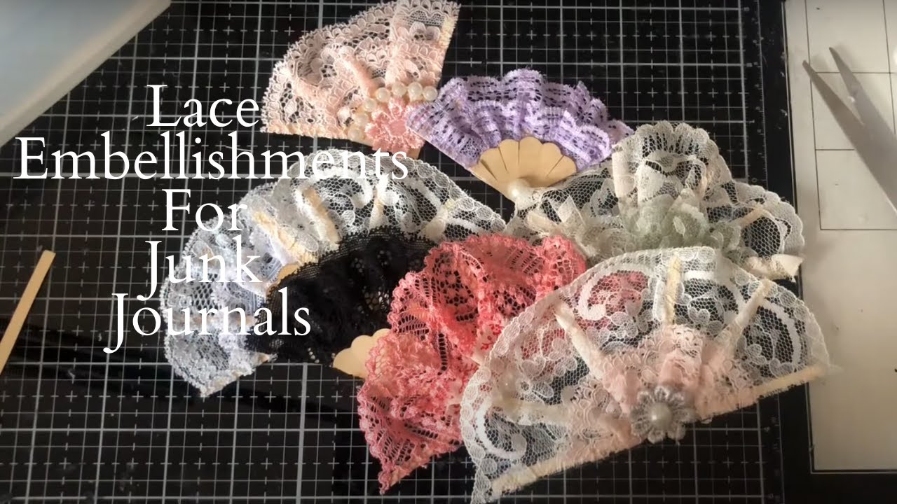 How to Make Lace FAN & Embellishments for Junk Journals 