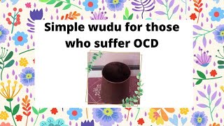 Simple wudu for people suffering OCD