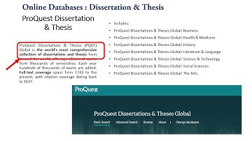 Research Database & Online Searches