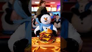Goober eats burger