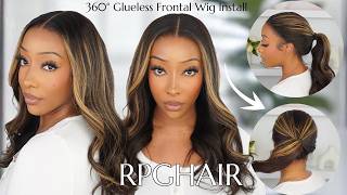 Must Have Glueless 360° Highlights Ponytail Wig Install + Life Update | Ft. RPGHAIR