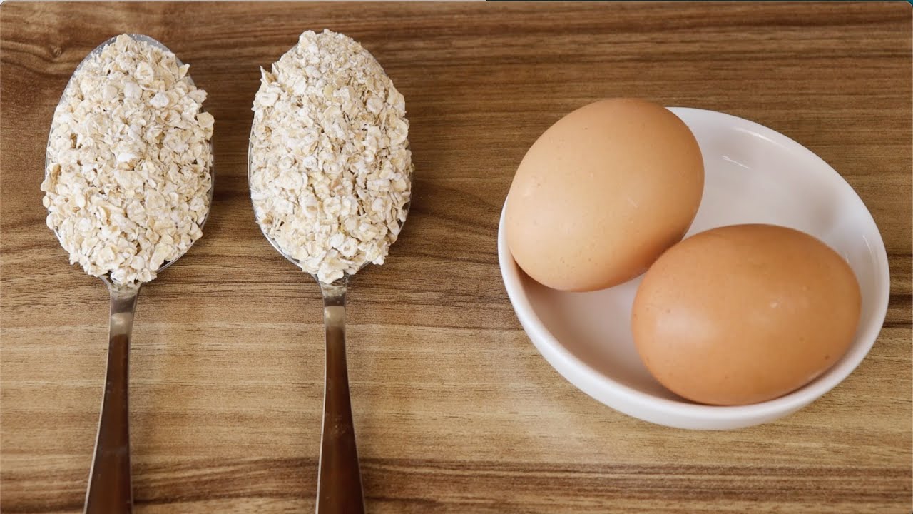 If you have 2 eggs and 2 Tbsp of oats, make this recipe, in just 5