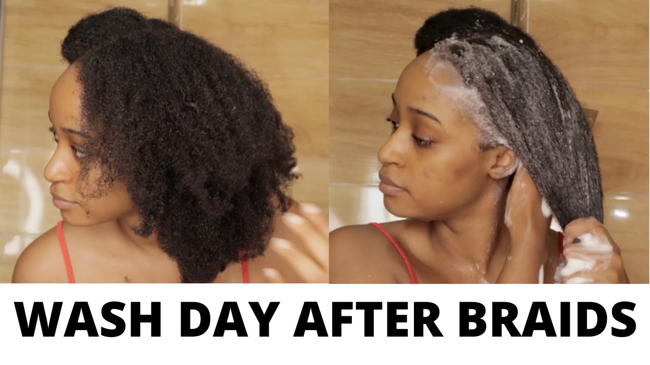 FULL WASH DAY AFTER PROTECTIVE STYLE | 4C HAIR - YouTube