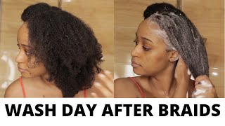 FULL WASH DAY AFTER PROTECTIVE STYLE | 4C HAIR