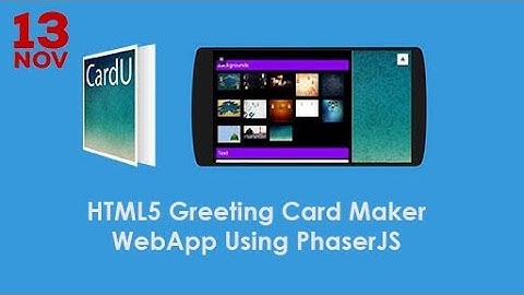 HTML5 Greeting Card Maker WebApp Using PhaserJS