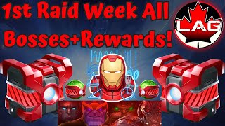 1ST RAID WEEK!! All Boss Fights & Chests! Rank #8 Rewards! T4A? Overall Feedback! IronGoat! - MCOC
