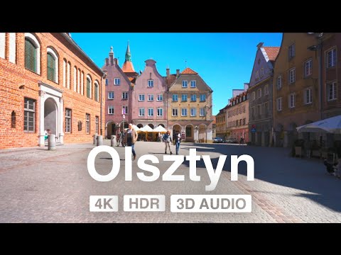 Olsztyn, Poland 🇵🇱 City of thousand lakes  🎬 4K Ultra HDR 🎧 3D Binaural Sound