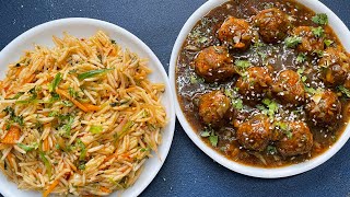 Instant Veg Manchurian & Schezwan Rice रेस्टोरेंट जैसा खाना  मिनटों में बनाने का आसान तरीक़ा